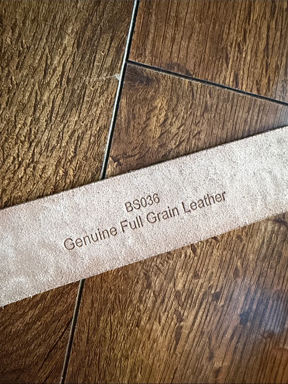 Genuine Full Grain Leather Belt Strap in Light Tan